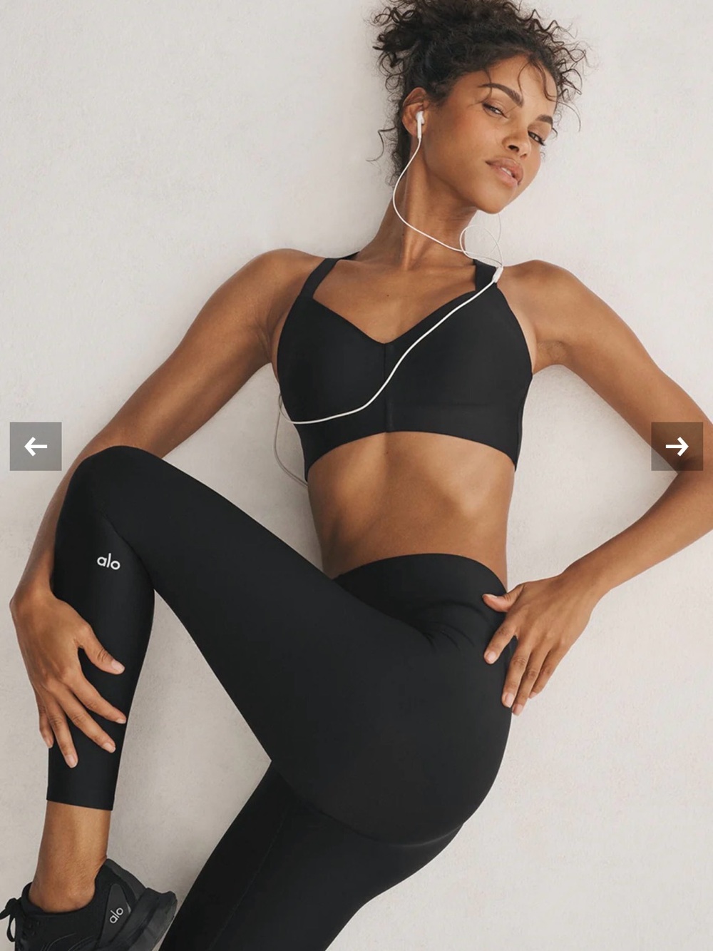 Alo High-Waist Airlift Black Leggings - Large NW